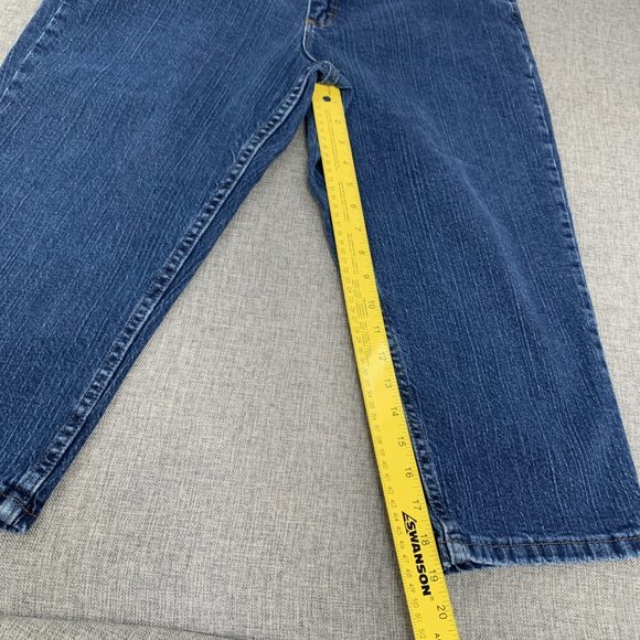 Womens Riders Cropped Denim Jeans‎ 14 Medium High Waisted 99% Cotton 1% Spandex - Picture 4 of 9